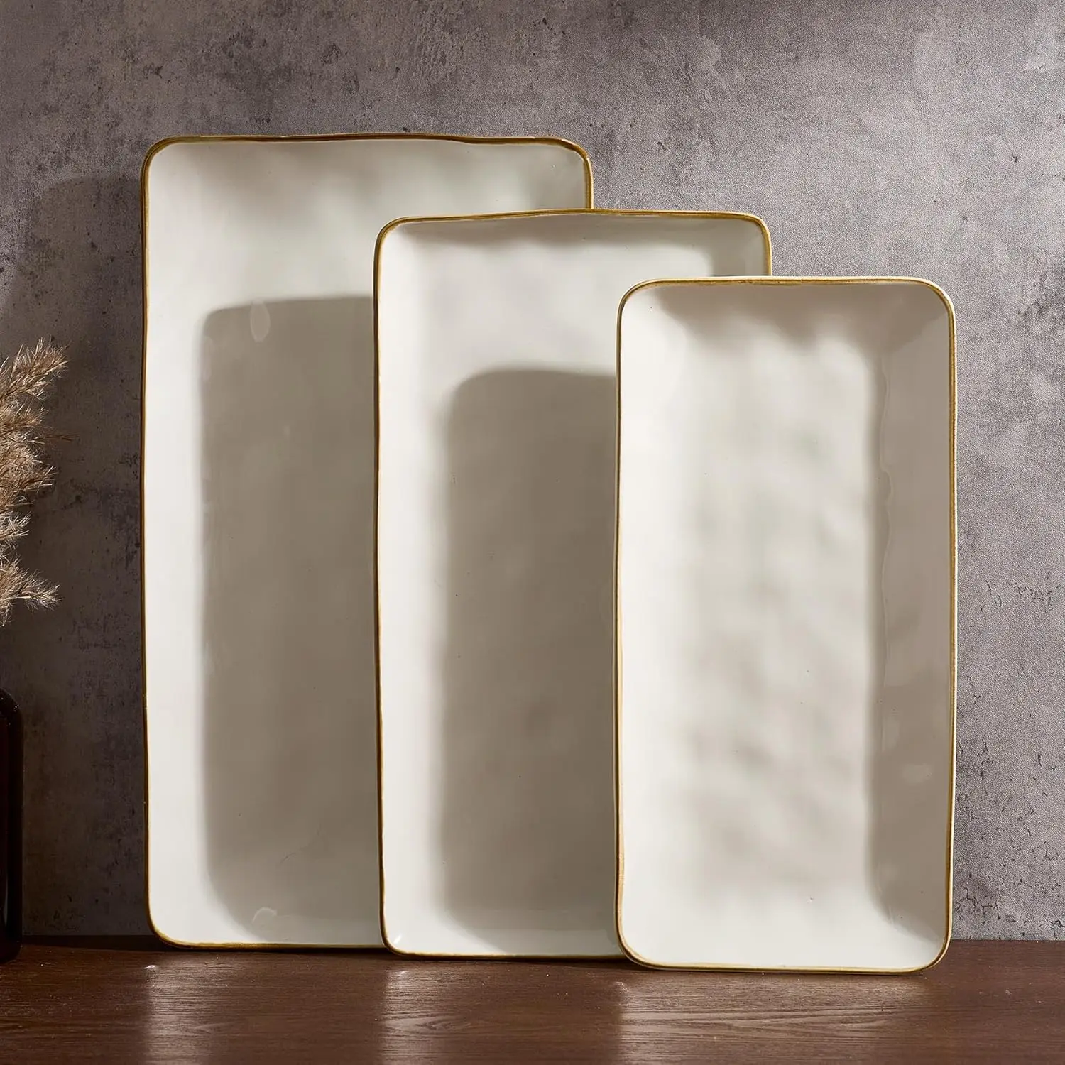 Rectangular Stoneware Serving Platter – 15.7