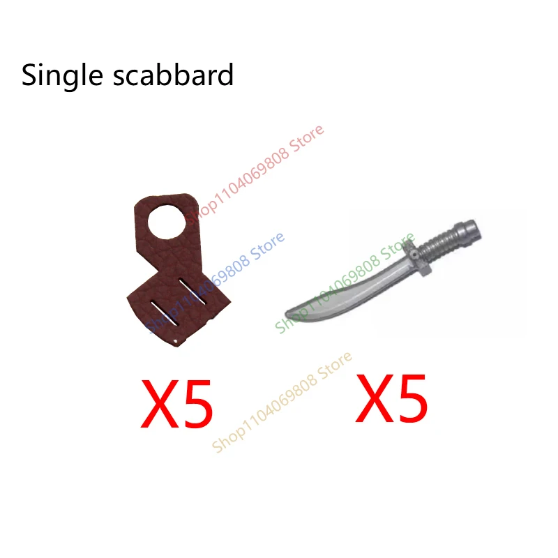 Mittelalterliche Bausteine Soldatenfiguren Charakterzubehör Klinge Schwert Scheide Umhang Speer Messer Cowboyhut Bausteine Spielzeug N16