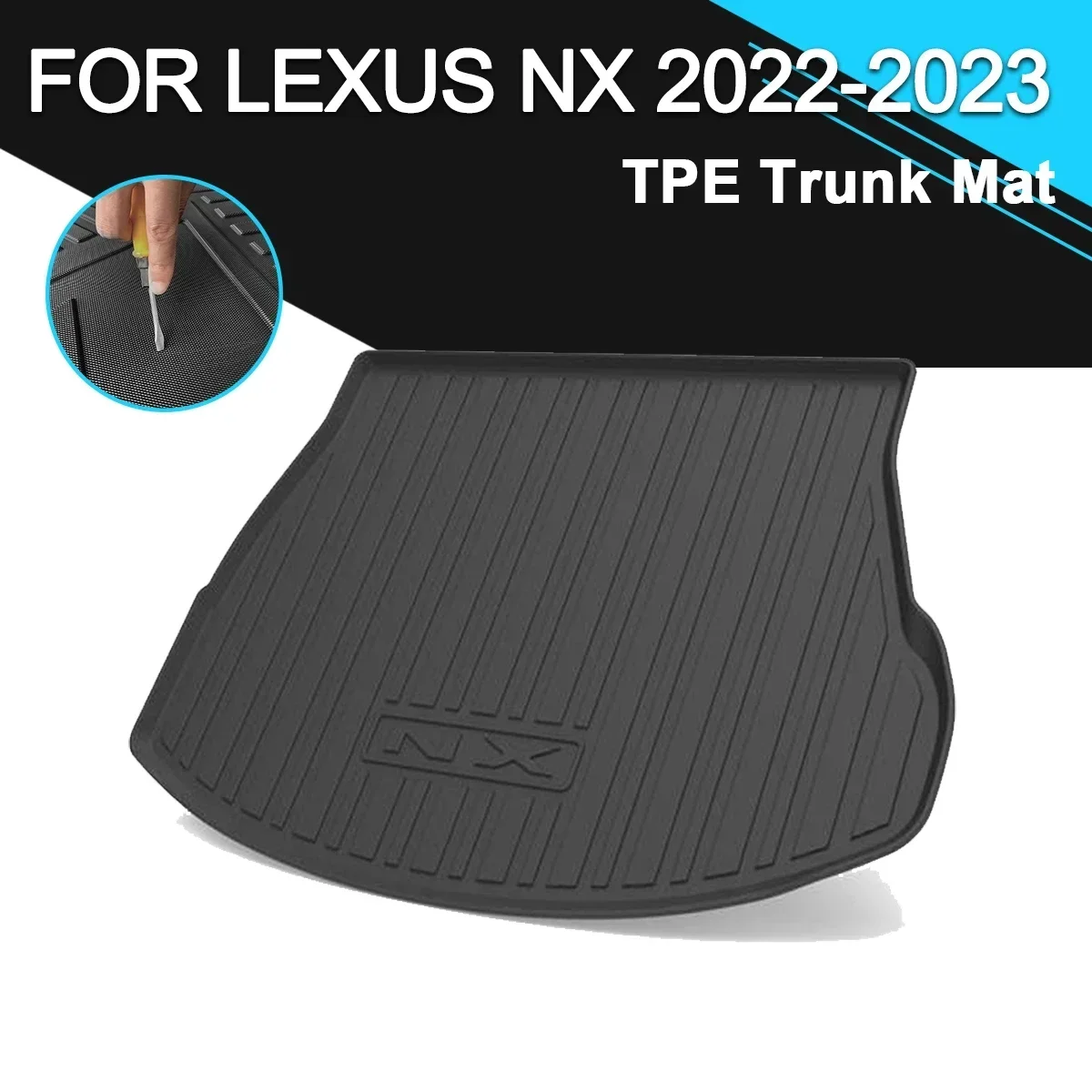 

Car Rear Trunk Cover Mat Non-Slip Waterproof Rubber TPE Cargo Liner Accessories For LEXUS NX 2022-2023