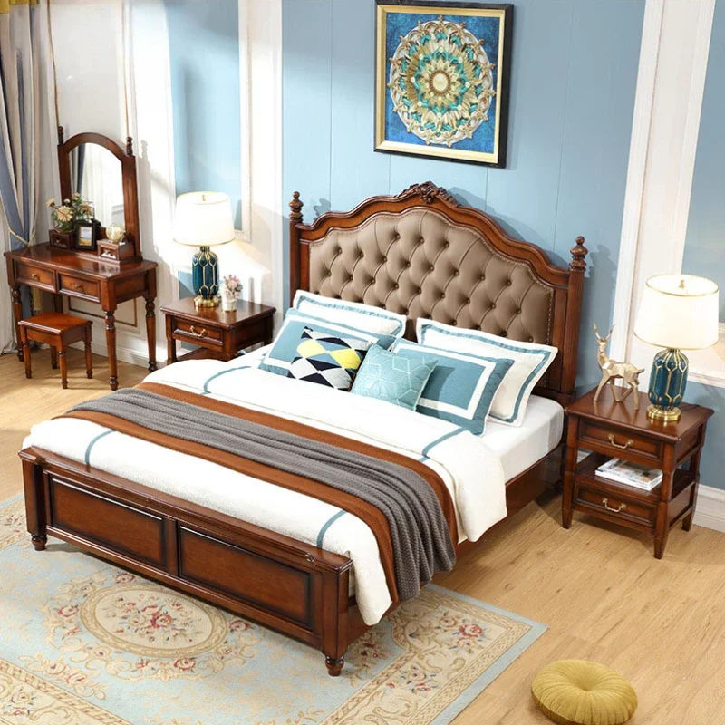 

Luxury Frame Drawers Bed King Unique High End Modern Headboard Double Bed Storage Girl Lit Deux Place Furniture For Bedroom