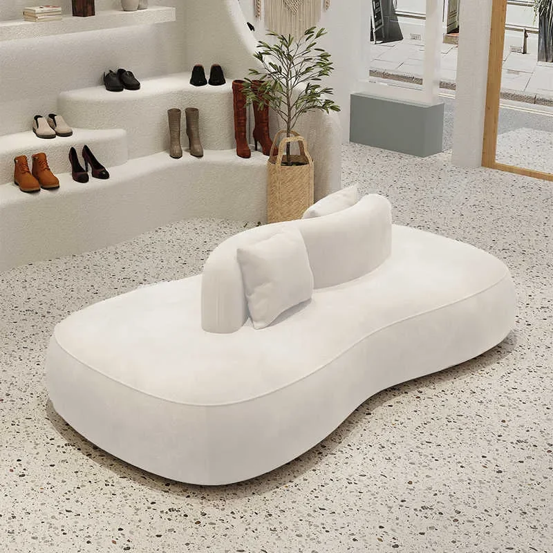 for Nordic Fabric Double Sided Sofa Designer Creative Beauty Salon Clothing Store Shoe Store Rest Area Reception Shoe Change