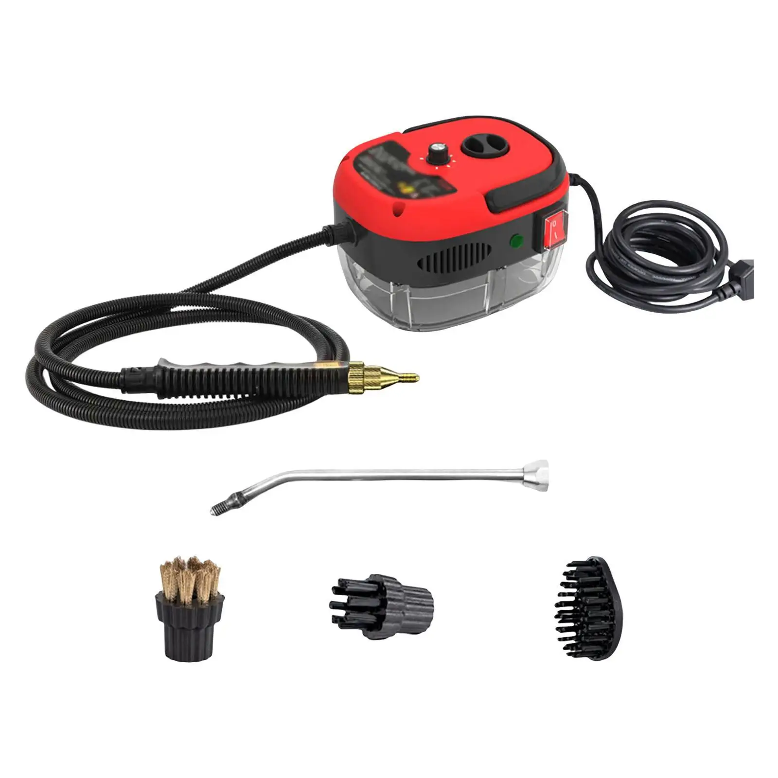 Pulitore a vapore cucine wc per uso domestico con testine e tubo con testine a spazzola tappeti piastrelle pulitore a vapore ad alta temperatura