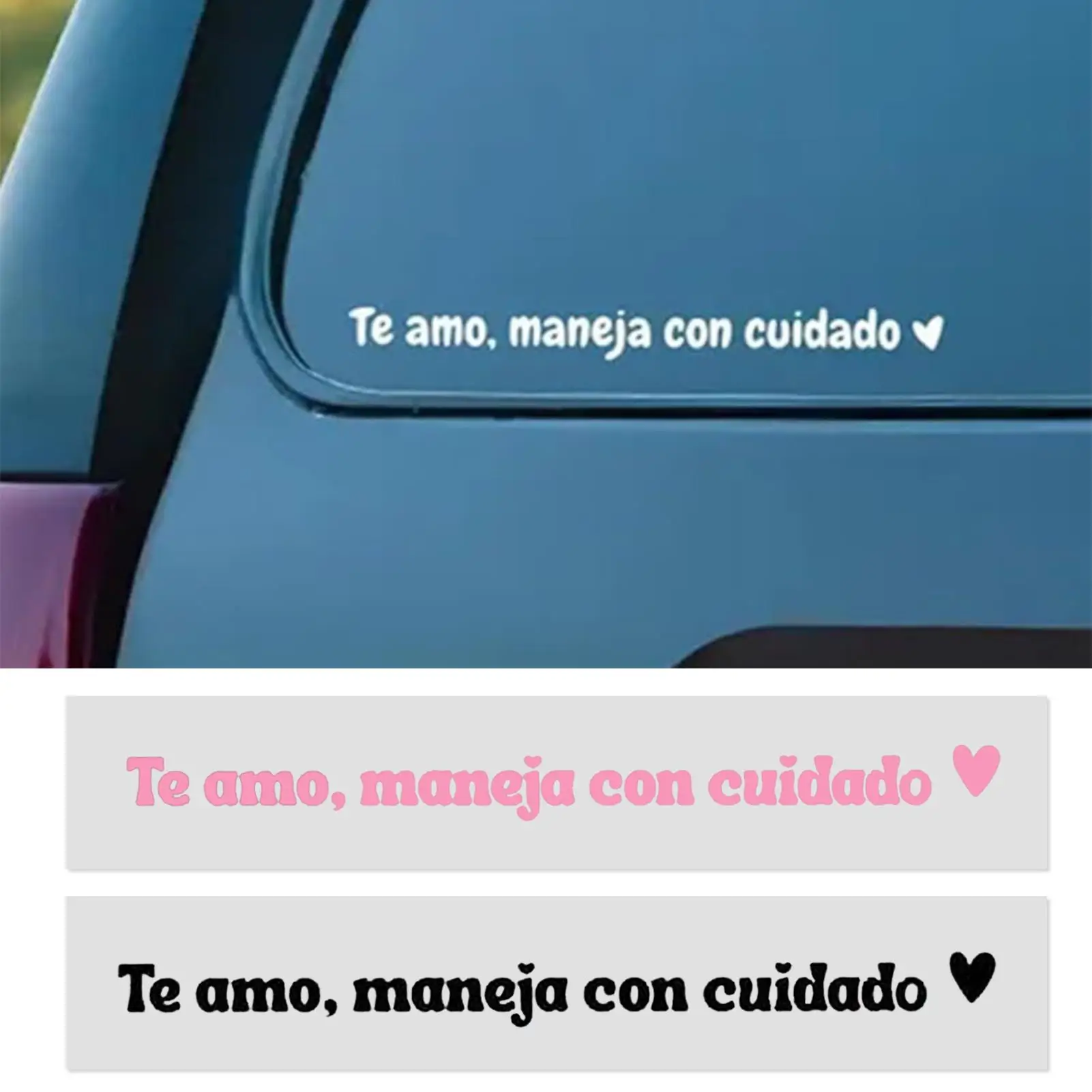 

Rearview Mirror Decal 5 Pieces Spanish Motivational Interior Mirror Decals Waterproof Decorative Cute Stickers 4 Inches For Car