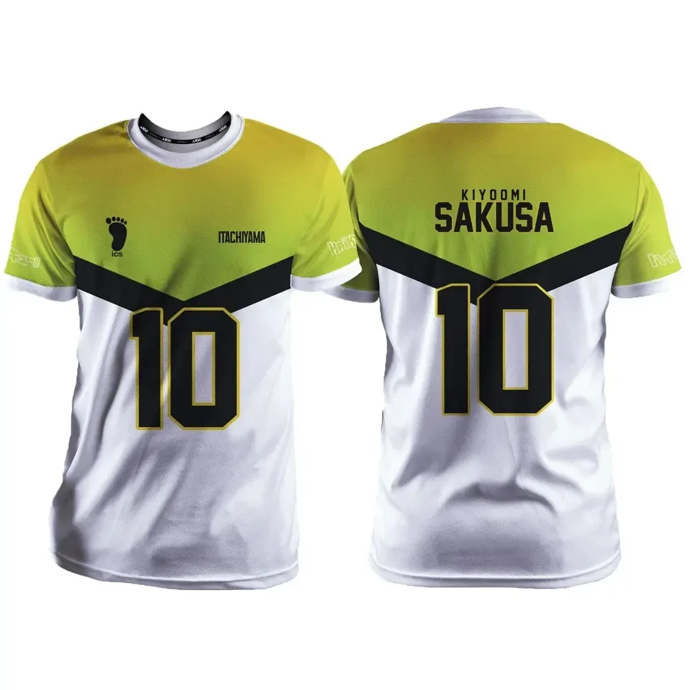 

2025 Haikyuu Itachiyama Cartoon Anime Cosplay Men Jersey Summer Short Sleeve Children Unisex 3D Tee Tops Quick-Dry Women T-shirt