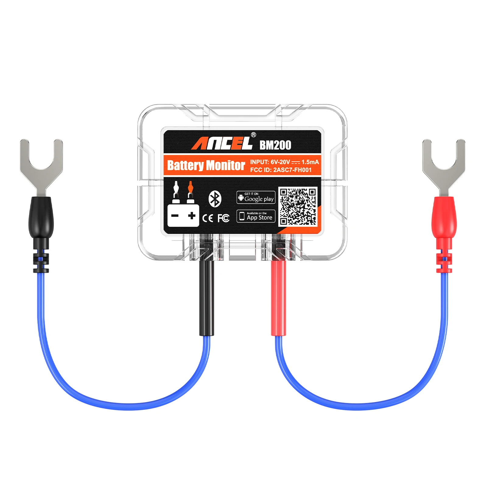 new ANCEL BM200 Wireless Alarm Record Voltage History Voltmeter APP Monitor Health 12V Bluetooth4.0  BM200 Cars Battery Tester