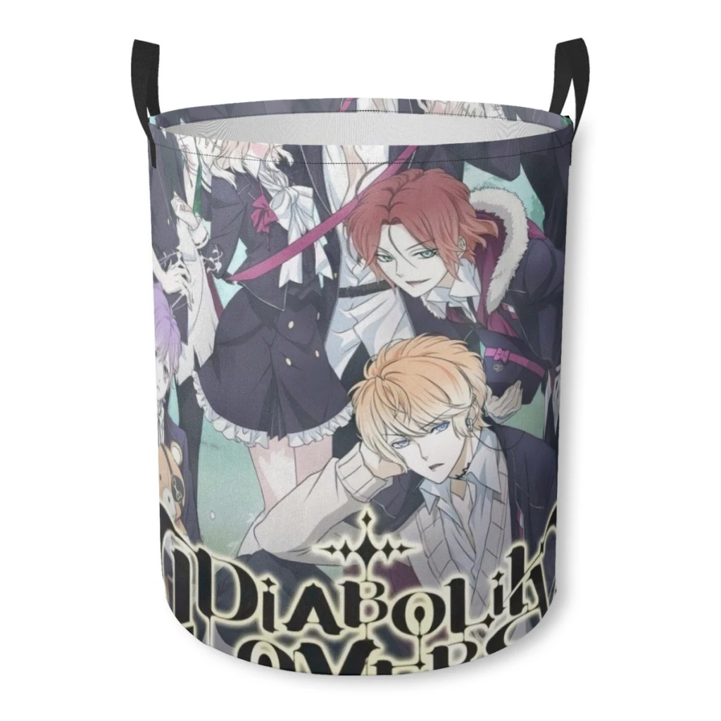 Anime D-Diabolik Lovers Bundle Device Laundry Basket Fabric Laundry Moving Folding Dirty Laundry Basket Cartoon