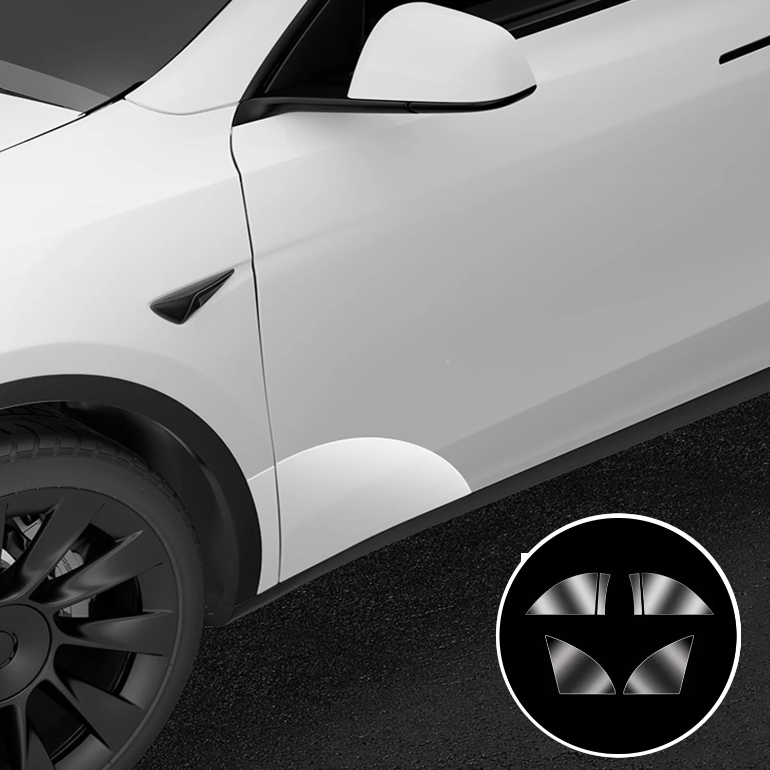 For Tesla Model Y Juniper 2025 Front Door Corner Anti-Scratch Film Rear Door Protective Films Invisible Car Clothing TPU Film