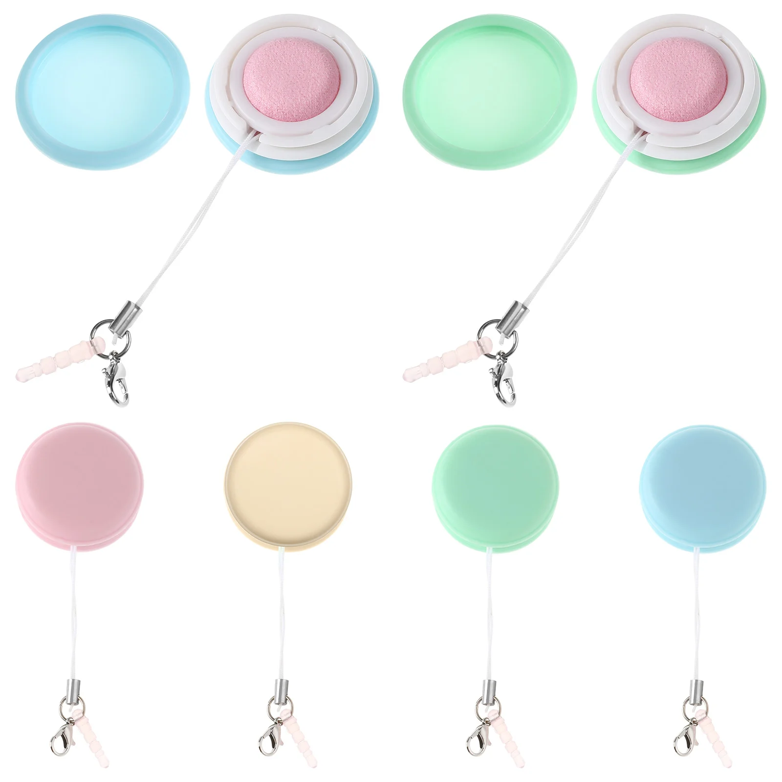 4 Pcs Laptop Cleaner Decorative Pendant Macaron Phone Screen Cleaning Cloth Smartphone Hanging Wipe Wipes Pendants Mobile