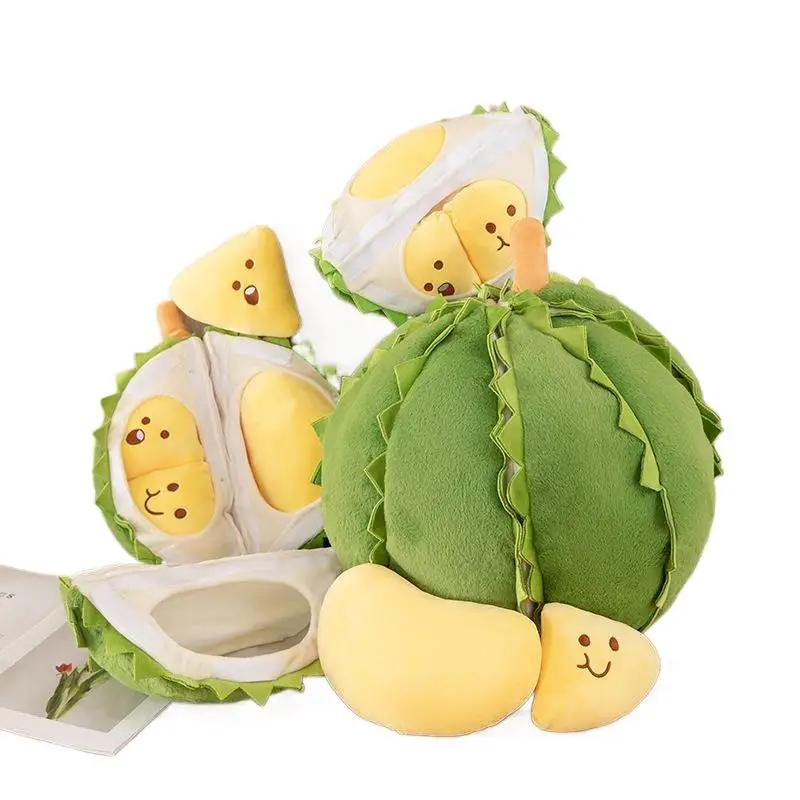 Weiches Dekompressionsspielzeug mit Durian-Motiv, 25 cm, zerreißbare Plüschkissenpuppe, abnehmbares Festival-Geschenkset