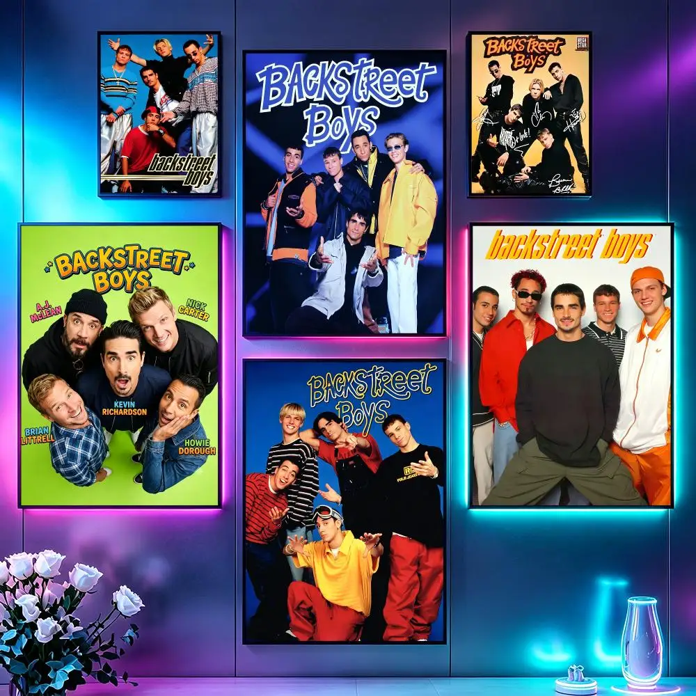 Band Backstreet BoysS Poster Poster Sci Fi Cyberpunk HD Self Adhesive Wall Print Futuristic Home Game Room Decor Gift