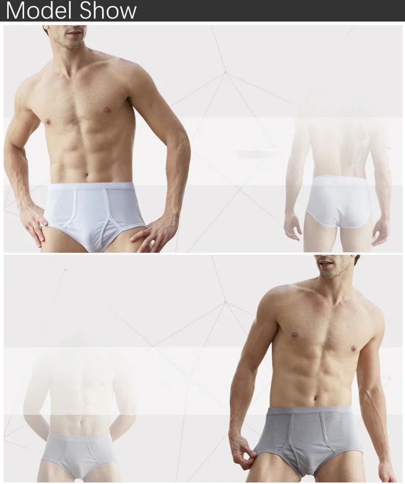 Ropa Interior Masculina de Talla Grande, Color Sólido, 100% Algodón, Cómoda, Transpirable, Holgada, Calzoncillos para Hombre