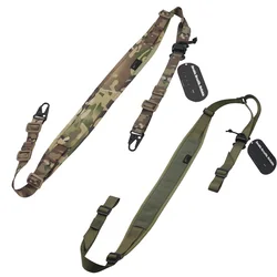 Removível Modular Tactical Rifle Sling, 2 Ponto Sling, acolchoado Combat Shooting Gun, Caça Strap