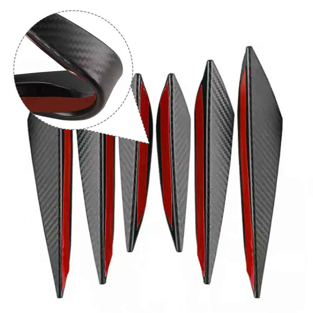 

6pcs Car Bumper Protector Strips Durable PVC Universal Front Air Deflector Stylish Cover for Most Vehicles