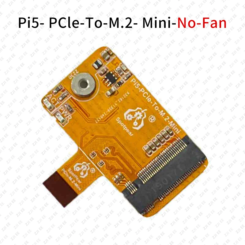 Raspberry Pi 5 PCIE To M.2 NVME SSD Expansion Board Compatible with  Official Active Cooler Mini HAT Board for Raspberry Pi 5