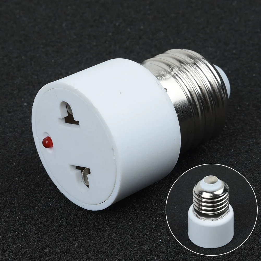 Imagem -06 - Conector Branco Abs com Eua e ue Plug Base do Bulbo Parafuso Suporte do Adaptador Lâmpada de Iluminação Soquete de Furos Acessórios 220v E27