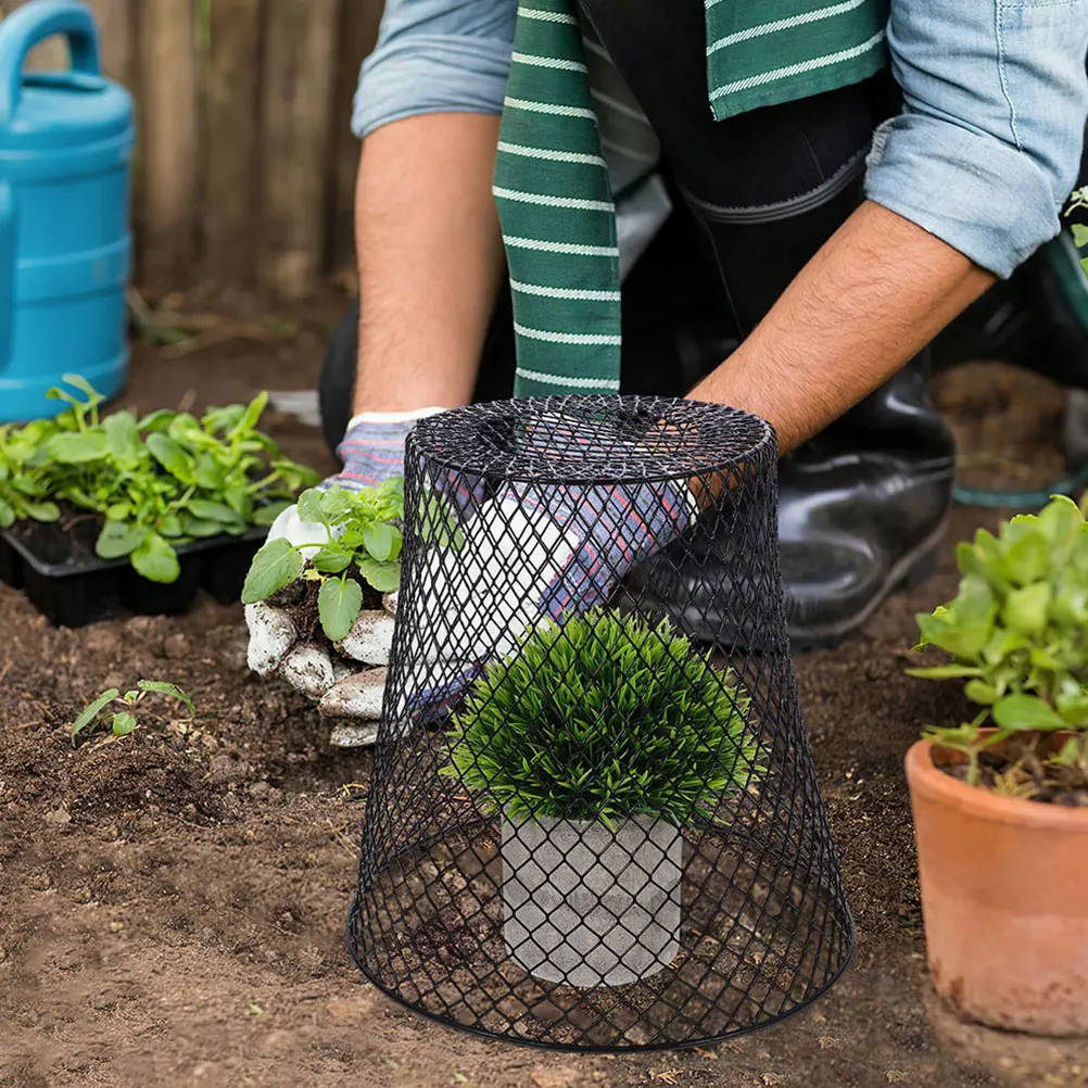 

3 Pcs Storage Baskets Waste Bin Bedroom Bathroom Trash Can Metal Boxes Home Decor Plant Cage Lightweight Large Capacity