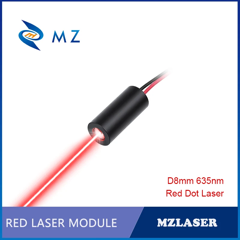 Compact Red Dot Laser Diode Module 635nm D8mm 0.5mW 1mW 5mW 10mW 3V High-Accuracy Industrial Grade for Woodworking Machinery