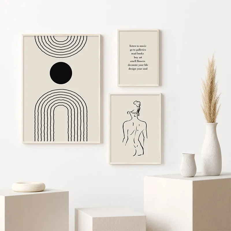 مجردة ماتيس الجدار ملصق الجسم خط الأزهار بوهو الملصقات قماش لوحات جدار الفن طباعة صورة لغرفة المعيشة ديكور