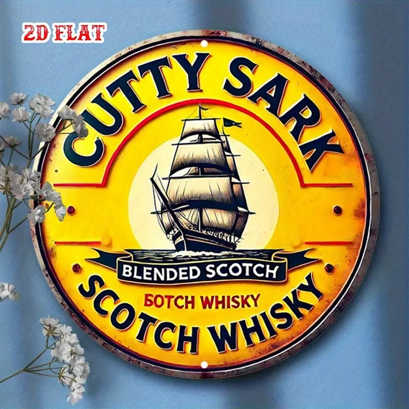 Tin Metal Signs Home Décor 8x8 Compatible for Cutty Sak Nautical Whisky