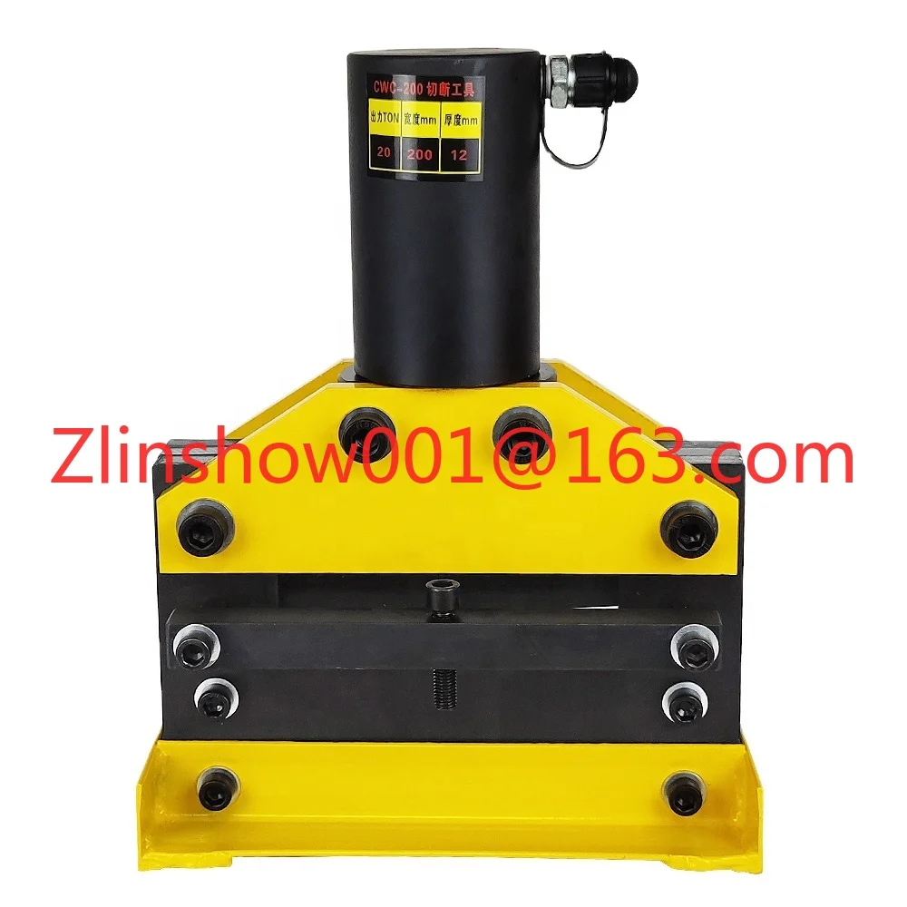 CWC-200 Hydraulic Tool for Efficient Metal Sheet Cutting Copper Aluminum Busbar Cutting Machine for 200mm Cut Length for 200mm