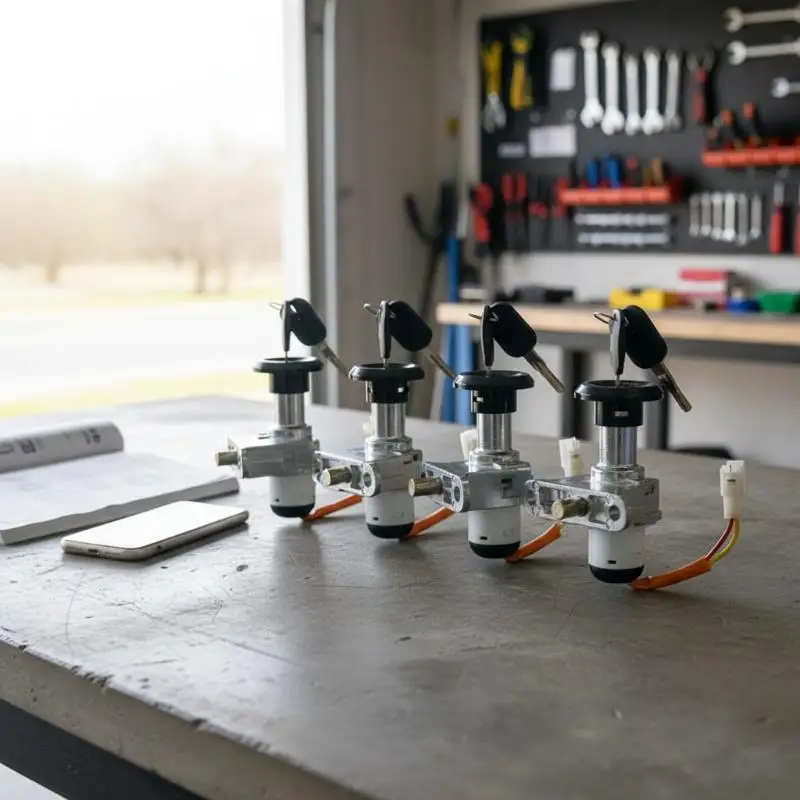 Image of 【L】Elektrischer Fahrzeug-Stromschalter, Sitzkissen-Schlüsselschloss für Motorräder, universelles Sicherheitszubehör