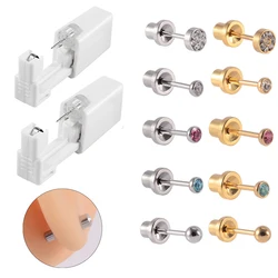 1PC Disposable Sterile Ear Piercing Unit NO PAIN Piercer Tool Machine Kit Stud Cartilage Tragus Helix Piercing Gun DIY Jewelry