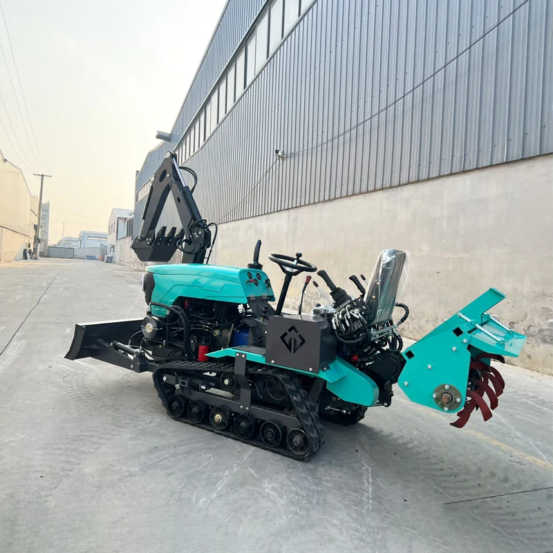 

Customized Multi-Functional Small Crawler Rotary Tiller, Farm Tool for Agricultural Tractor with Attachments Kit
