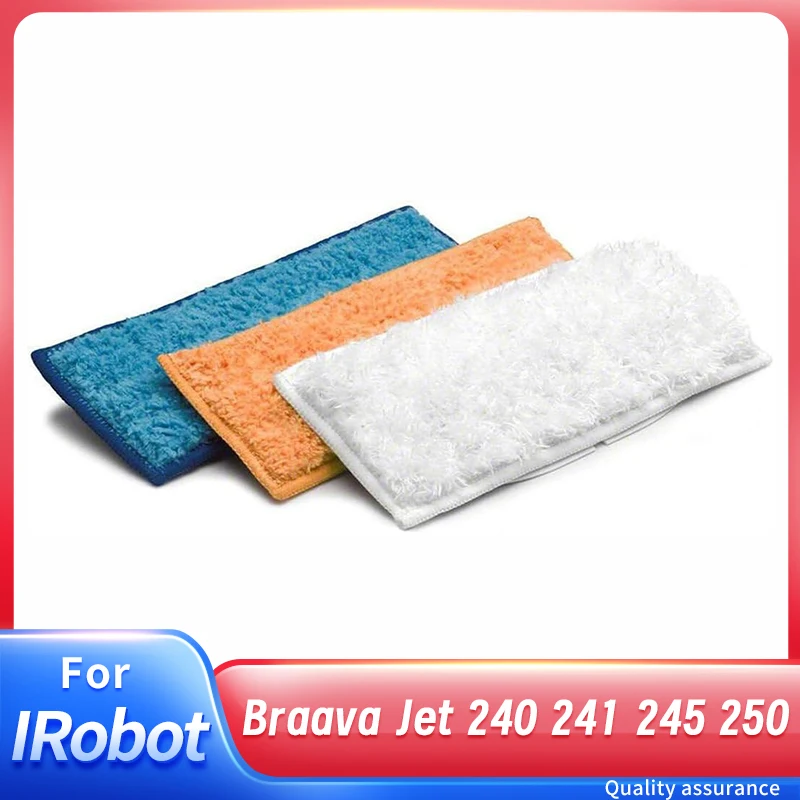 Paño de fregona lavable para iRobot Braava Jet 240, 241, 245, 250, aspiradora robótica, almohadilla húmeda, mopa, almohadilla seca, piezas de repuesto