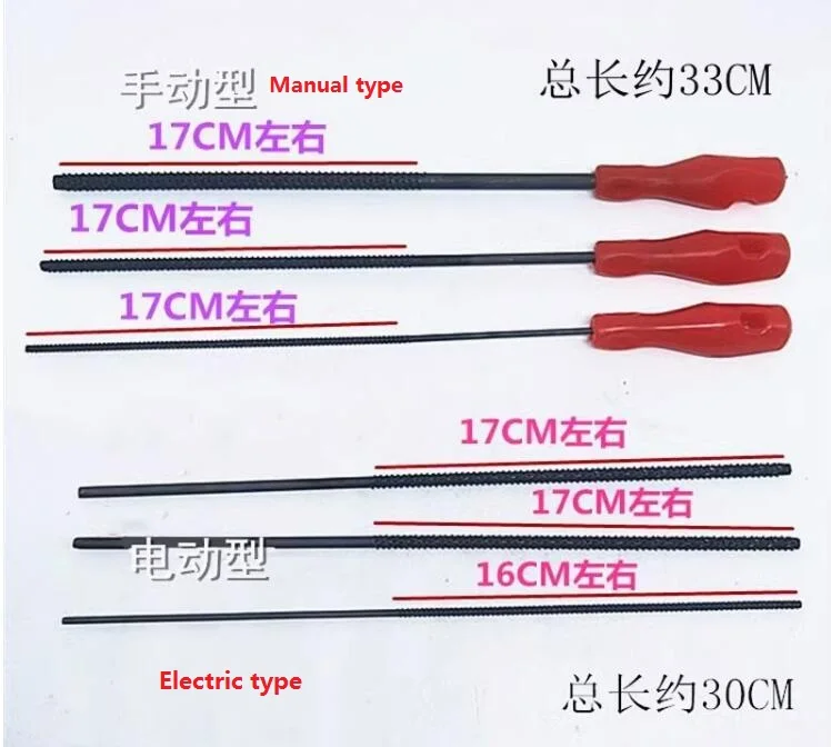 New type motor maintenance tool Stainless steel non shedding groove cleaning Steel wire brush Round file tool NO.C0211