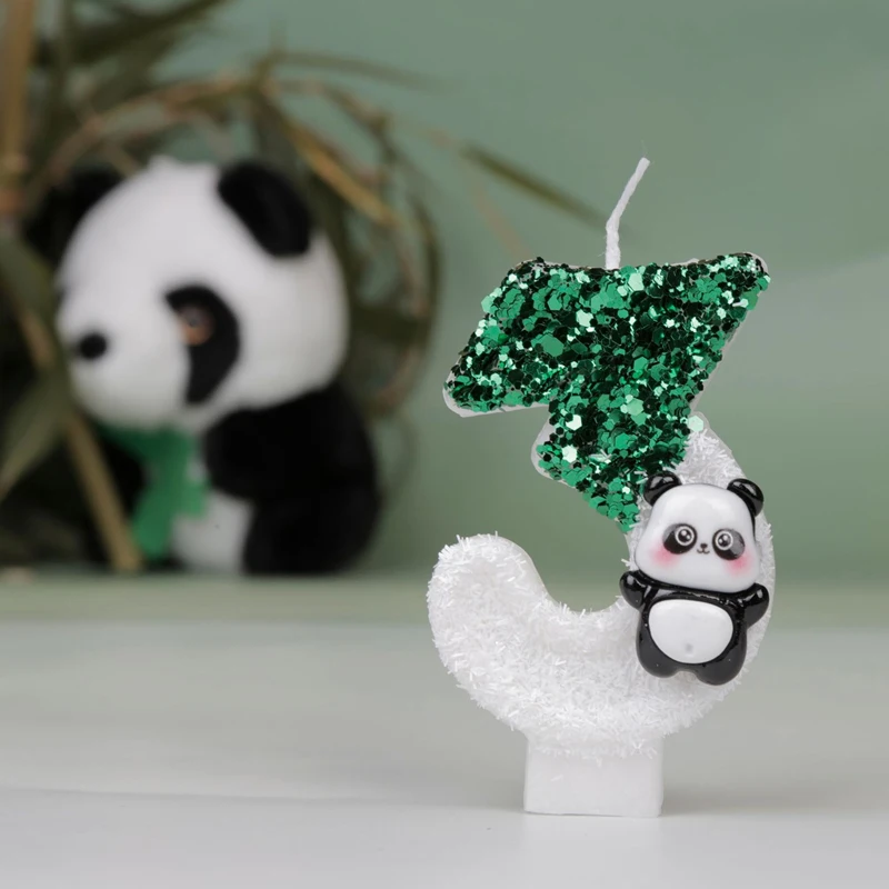 1PC Kreative Digitale Kerzen Niedlichen Panda Geburtstag Kuchen Party Kerze Party Atmosphäre Kerze Szene Dekoration Lieferungen – Detail 4