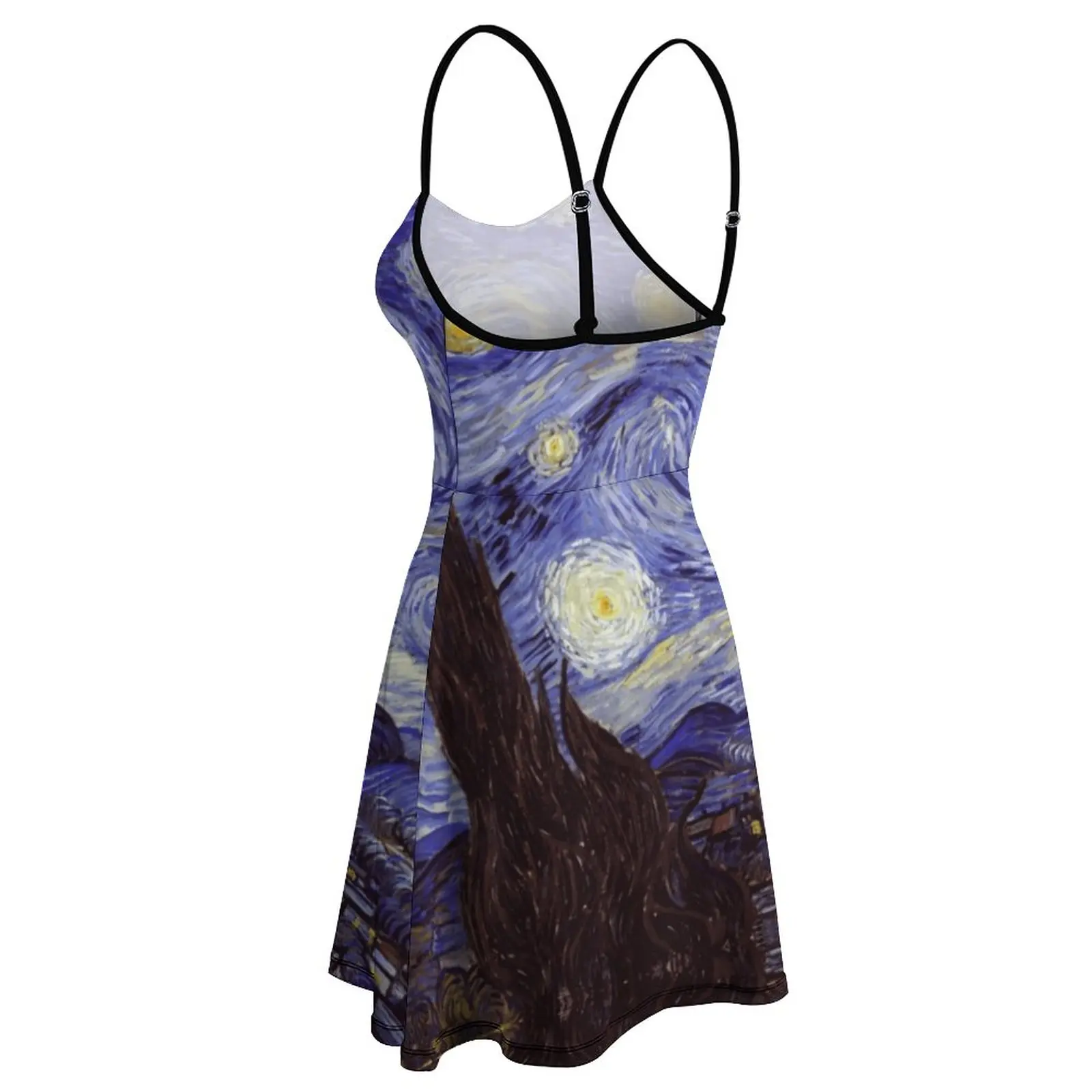 Vestido de noche estrellada para mujer, ropa Sexy de Vincent Van Gogh, divertida y novedosa, cócteles, único