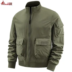 New Autumn Outdoor Camping Jackets Men Soft Shell Tactical Windbreaker Winter Cargo Jackets Men Streetwear Bomber Coats Clothing