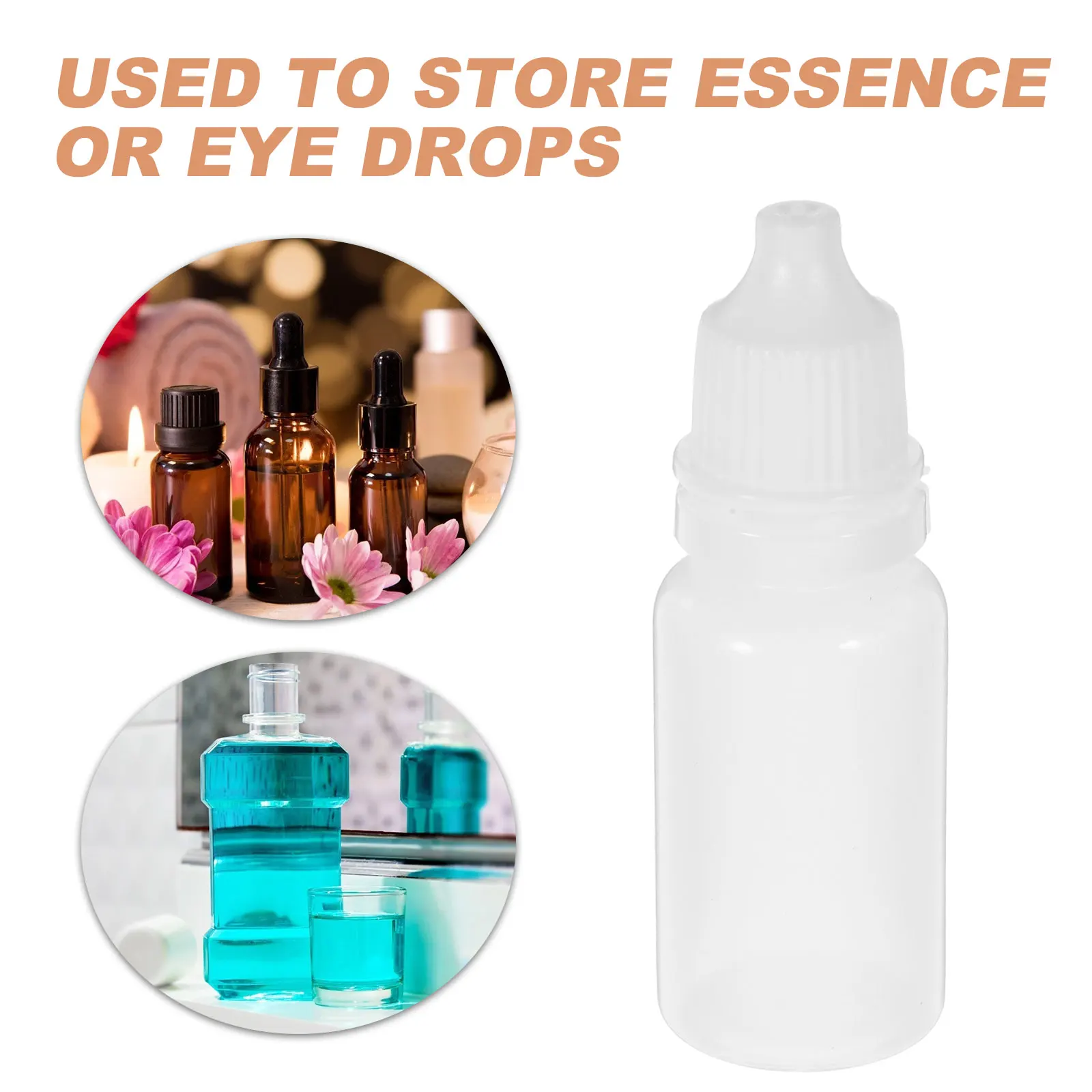 5pcs 10ml Glass Bottles Childproof Cap Squeezable Dropper Eye Drops Saline Liquid Storage Laboratory Teaching Equipment