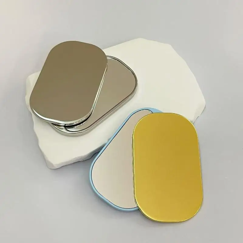 Espejo de maquillaje cuadrado y redondo para niña, espejo pequeño y bonito, espejo giratorio portátil para estudiantes, herramientas cosméticas de belleza de mano