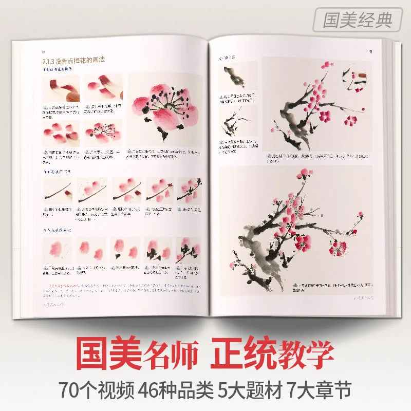 Introduction to Orthodox Chinese Painting, Zero Basic Art Painting Basic Tutorial Books Freehand Drafts Copy Sample Albums