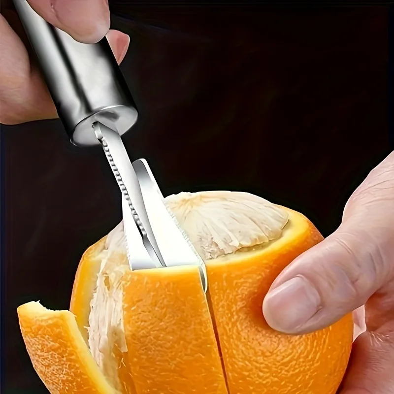 1/3 Set of Stainless Steel Citrus Peeler Tools Multi-Functional Orange and Lemon Peeling Knife Kitchen and Cocktail Fruit Peeler 2