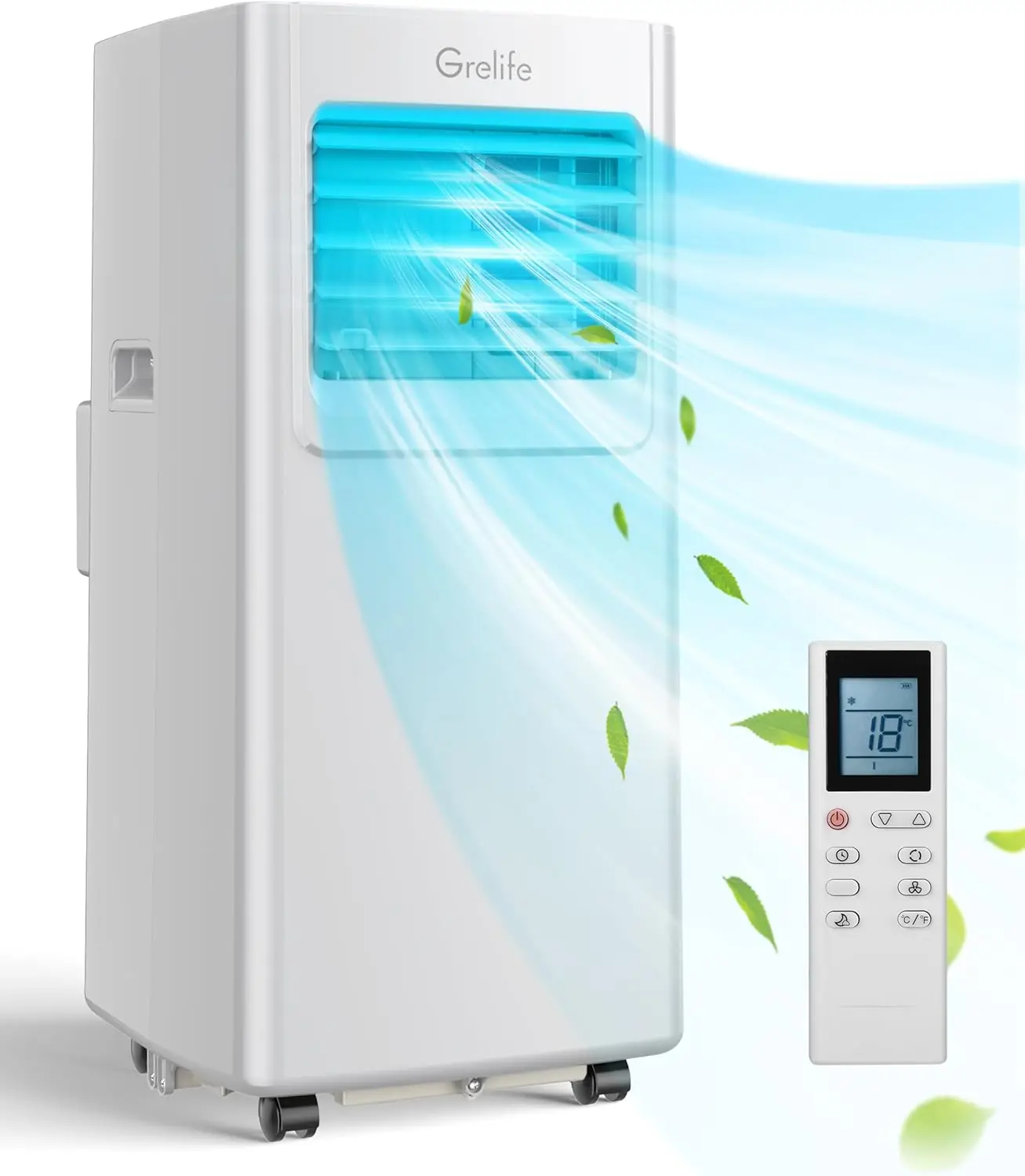 

Portable Air Conditioners,4-in-1 AC Unit with Fan&Dehumidifier,Powerful Cooling up to 350 sq.ft,Portable AC with Smart/Sleep Mod