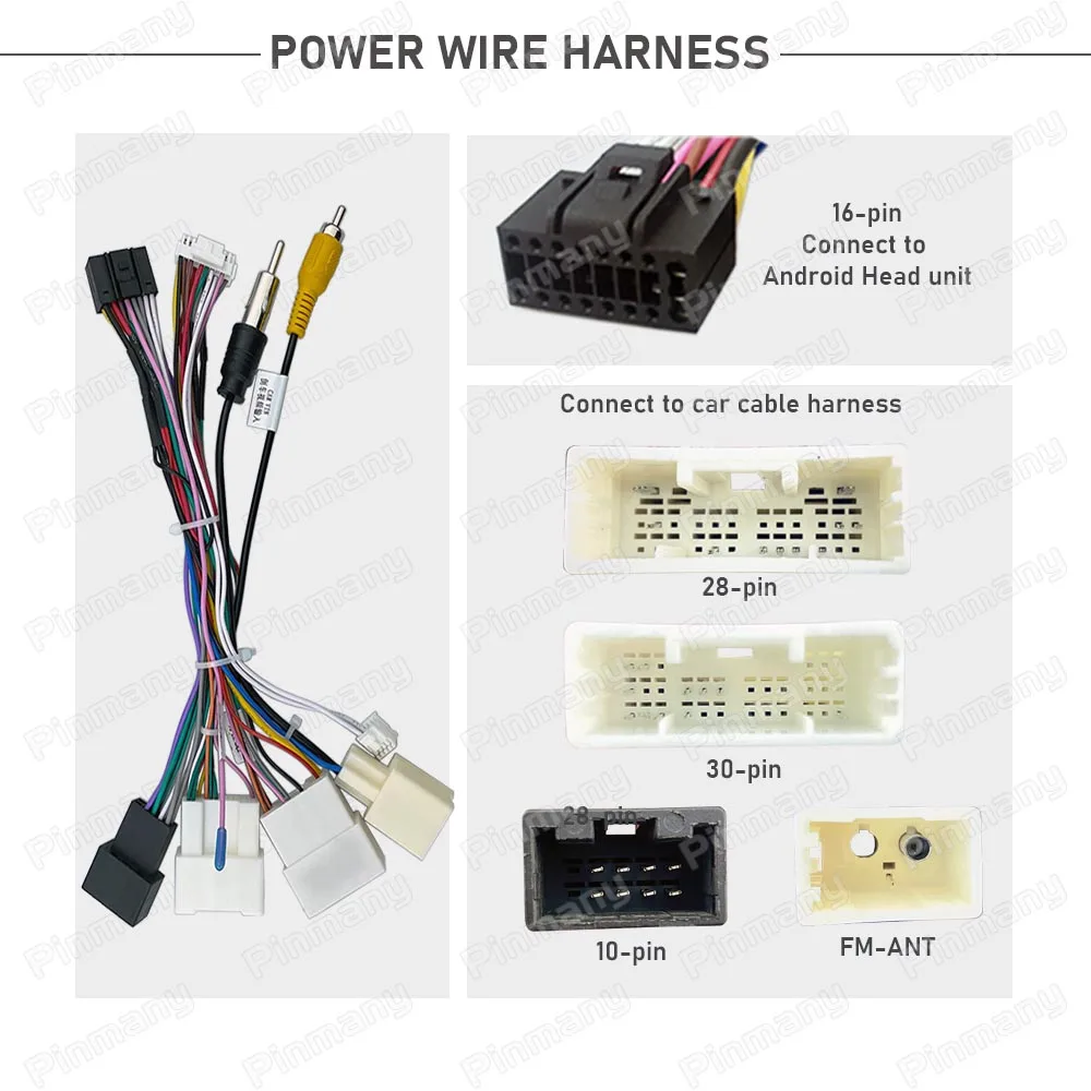 Car Radio Cable Wire Harness Connector CANBus adapter for Toyota Camry C-HR Corolla Yaris Sienna Prado with JBL audio amplifier