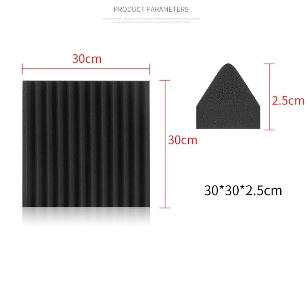 High Density Acoustic Foam Panels Insulation Soundproof Proofing Foam Board Sound-absorbing Triangular Grooves Wall Panels