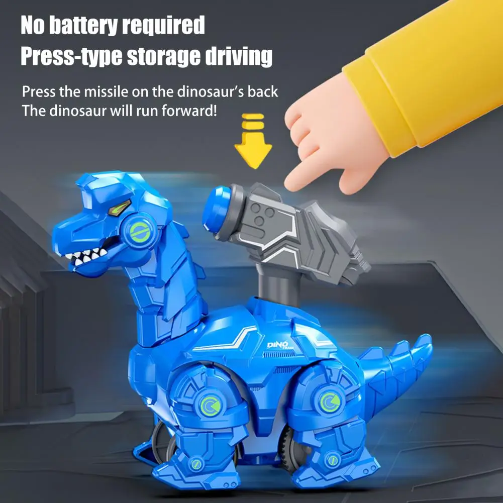 Portable Dinosaur Car Dinosaur Car Toy Educational Dinosaur Truck Toy for Kids Mechanical Push Go Drive Vehicle Fun for Boys