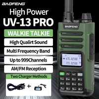 BaoFeng UV-13 PRO V1 V2 Walkie Talkie High Power Multi Band Type-C Charger DTMF AM FM 999CH Long Range UV-5R Ham Two Way Radio