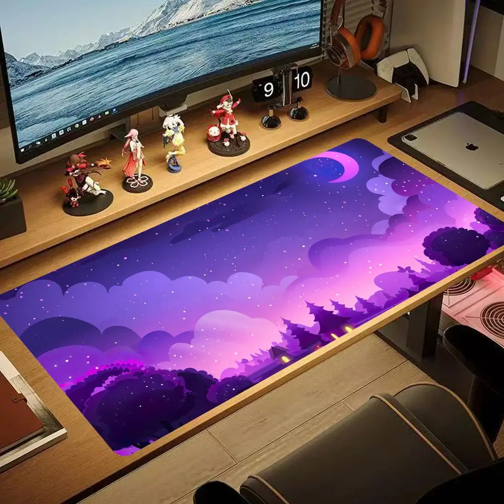 

Purple Skyscape Mouse Pad 90x40CM non-slip Gaming Mousepad Gamer E-Sports Mouse Mat Game Mechanical Keyboard XXL Desk Mat