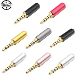 1pc 3.5mm Audio Connector 4 Poles Headphone Jack Male Plug Earphone Repair Cable Solder Wire DIY AUX 3.5 Jack Adapter