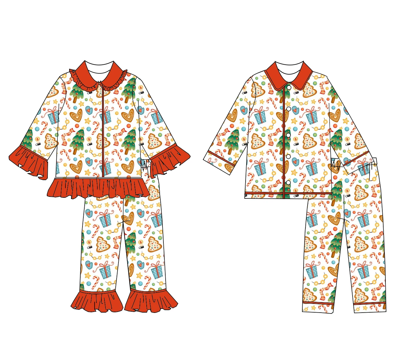 

Wholesale Kids Christmas Pajama Set Soldier Boys Girls Sleepwear Set Boutique Pajama Set