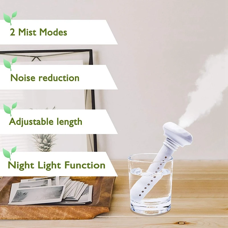 Mini Portable Humidifier Cool Mist Humidifier USB Air Humidifier Without Water Bottle For Travel Office Hotel Car Home