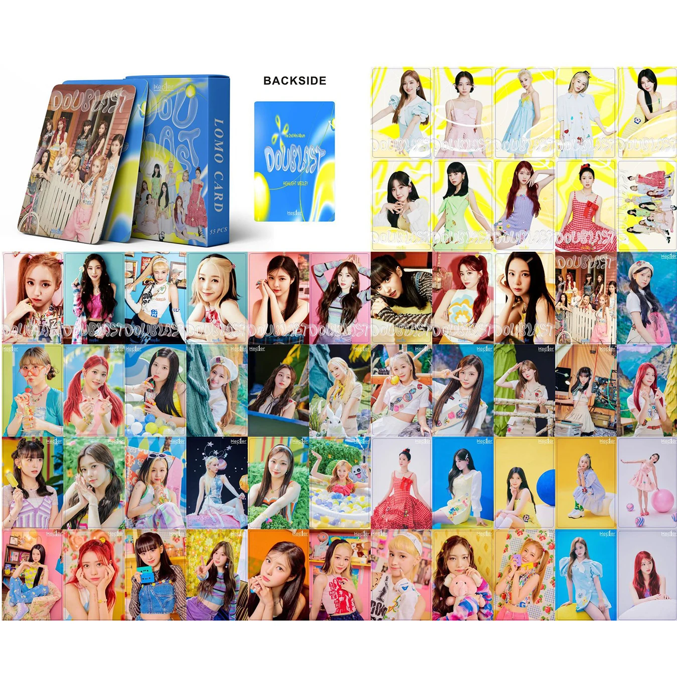 54PCS/Set Kpop Kep1er Photo Lomo Cards New Album First Impact Postcard Cute Group Idol Cards Photo Prints Pictures Fans Gift