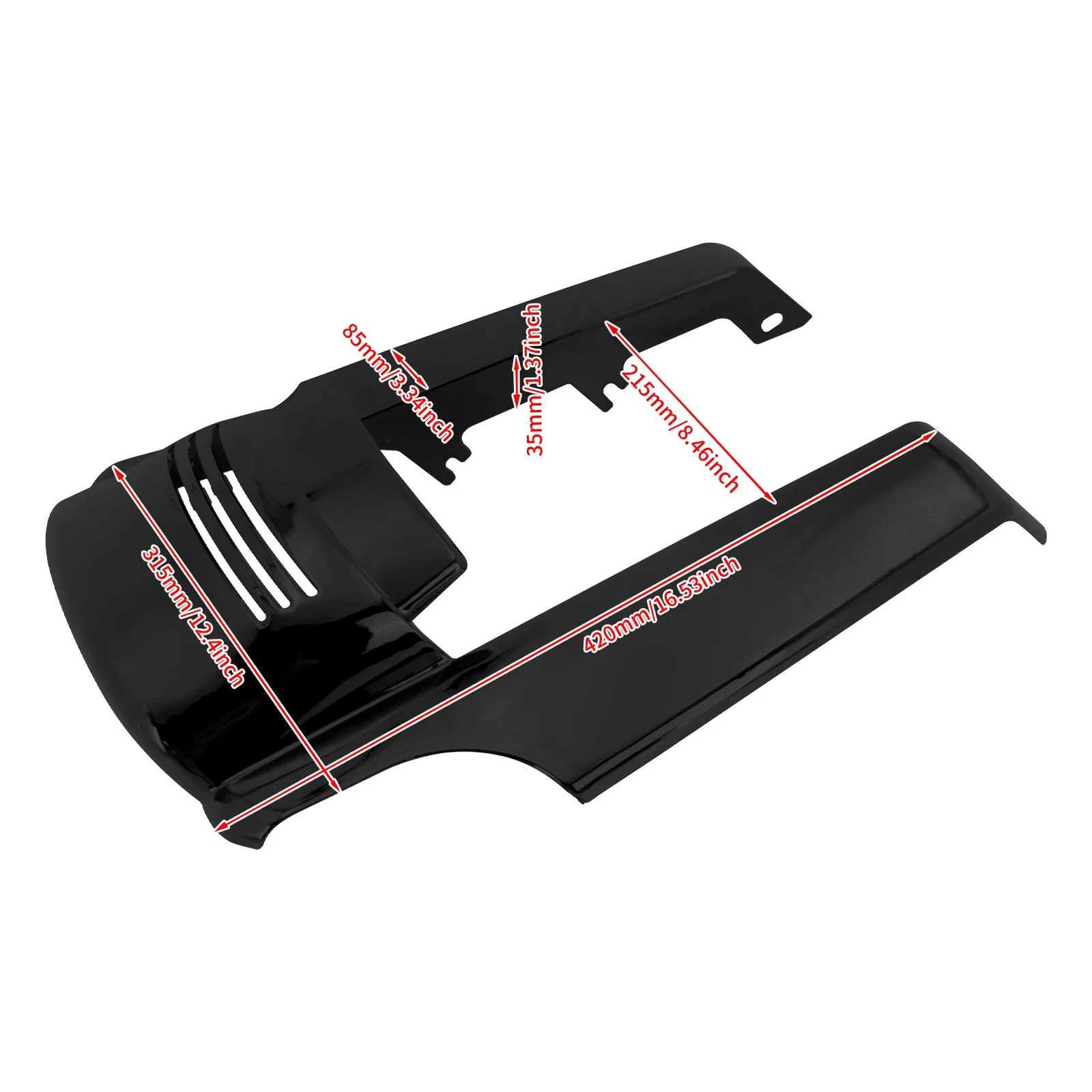 Motorcycle Rear Extension Fender Gloss Black 5" Stretched For Harley Touring Electra Street Road Glide CVO Ultra Classic 2014-23 - Image 6