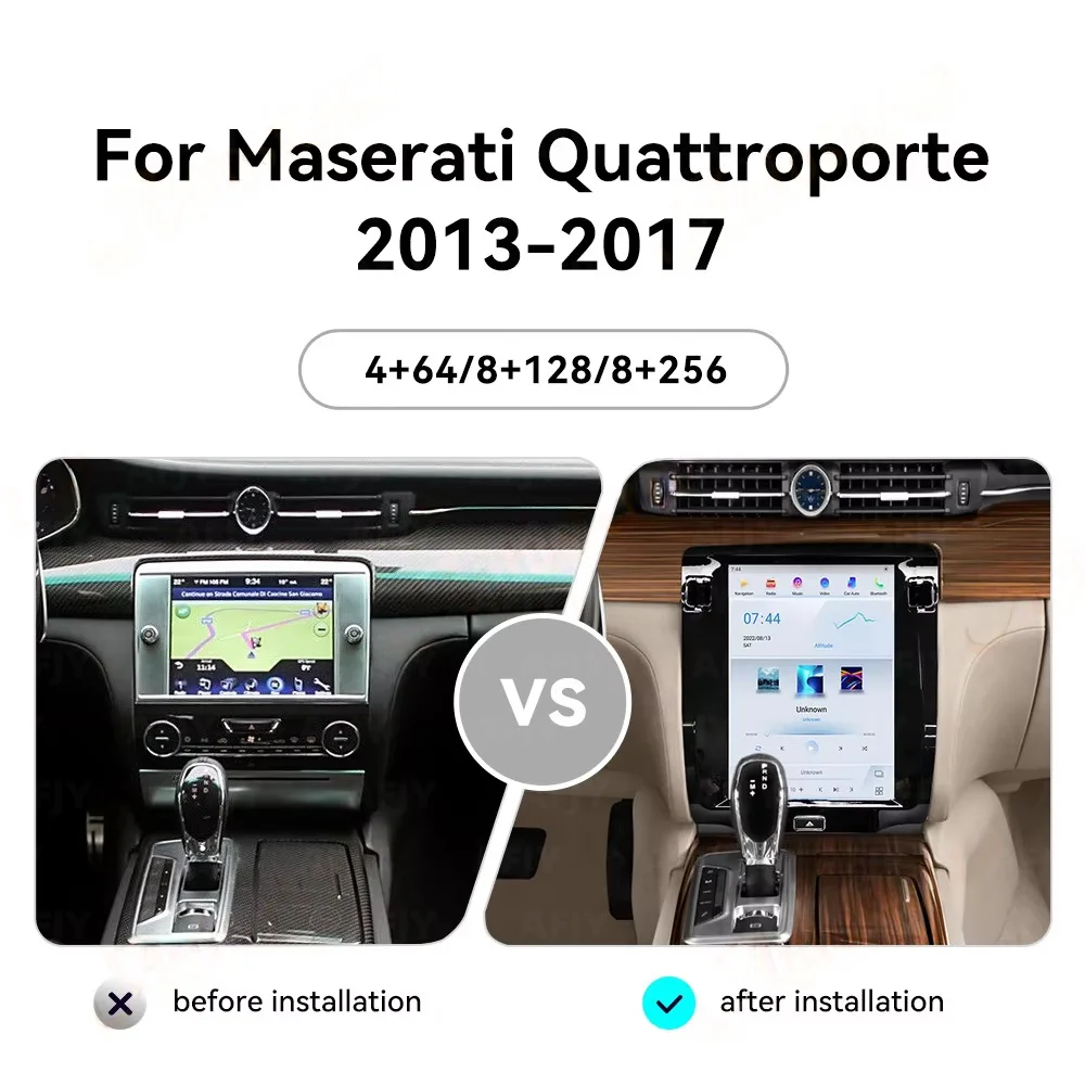 Android 13 Carplay For Maserati Quattroporte 2013 2014 2015 2016 -2019 Car GPS Navigation Radio Multimedia Auto Stereo Head unit