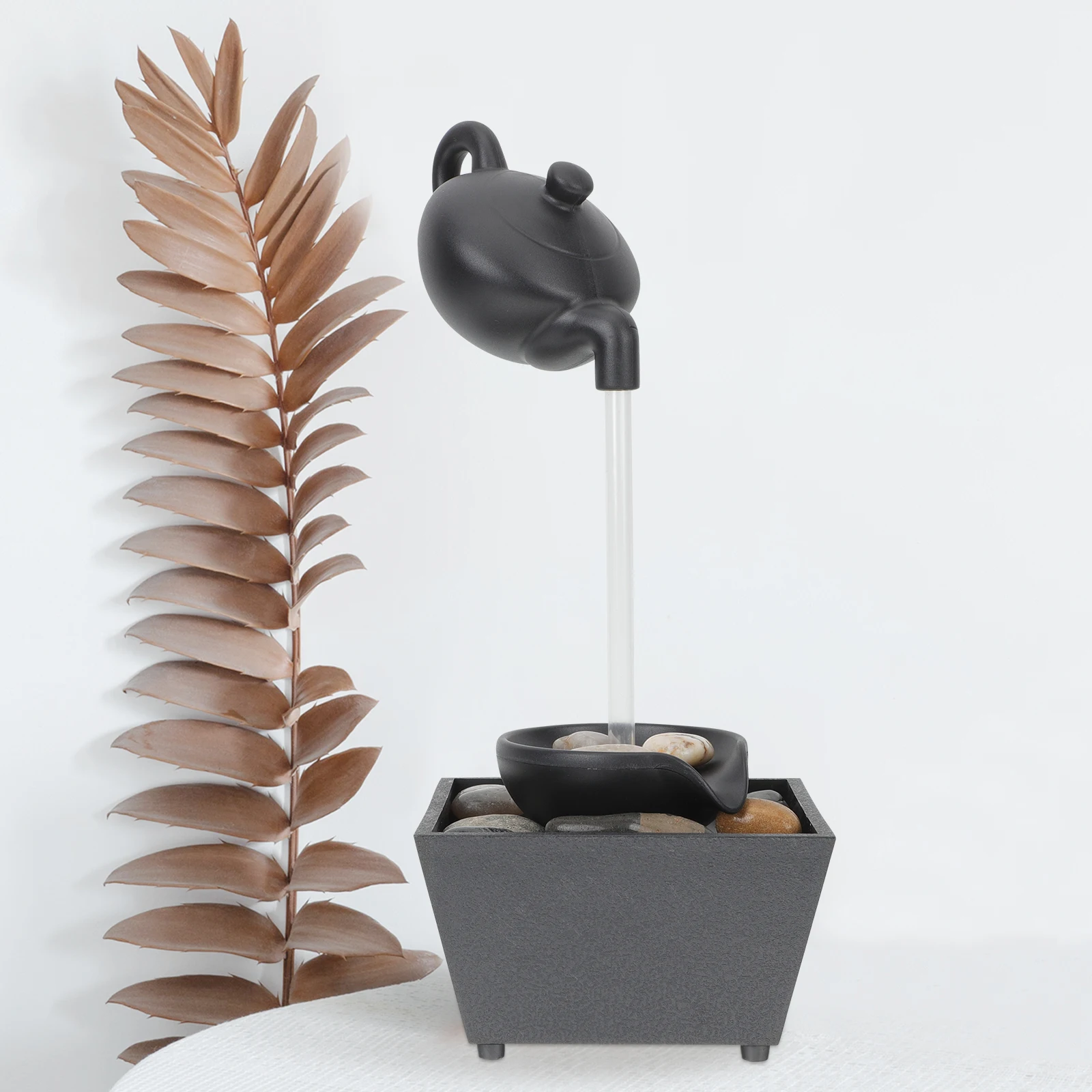 

Plastic Electric Tabletop Water Fountain Exquisite Office Decor Running Water Adornment Household Furnishing