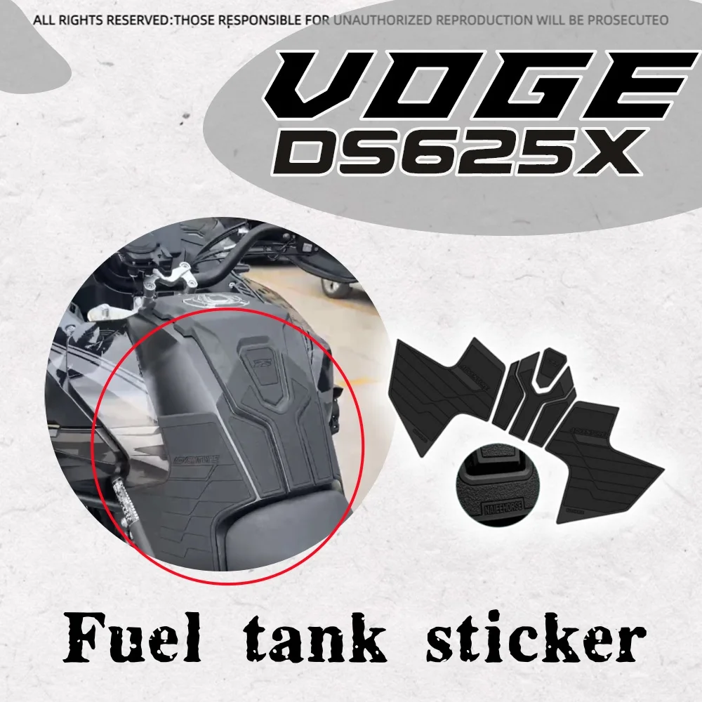 Untuk VOGE DS625X DSX625 Stiker Tangki Bahan Bakar Tebal Sepeda Motor Bagian Modifikasi Stiker Pelindung Anti Selip Tahan Air